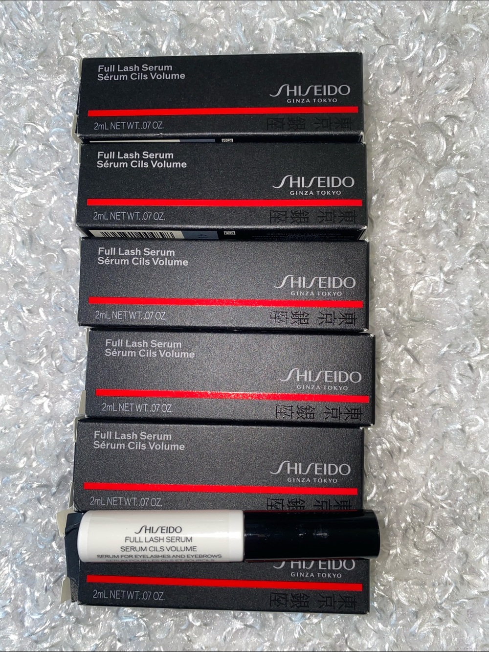 Shiseido Full Lash Serum - White, Black & Red Accents